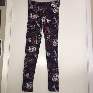 LuLaRoe tween skull leggings